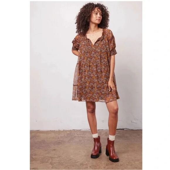 Patrons of Peace Snake Print Oversize Baby Doll Dress Size M - Picture 12 of 16